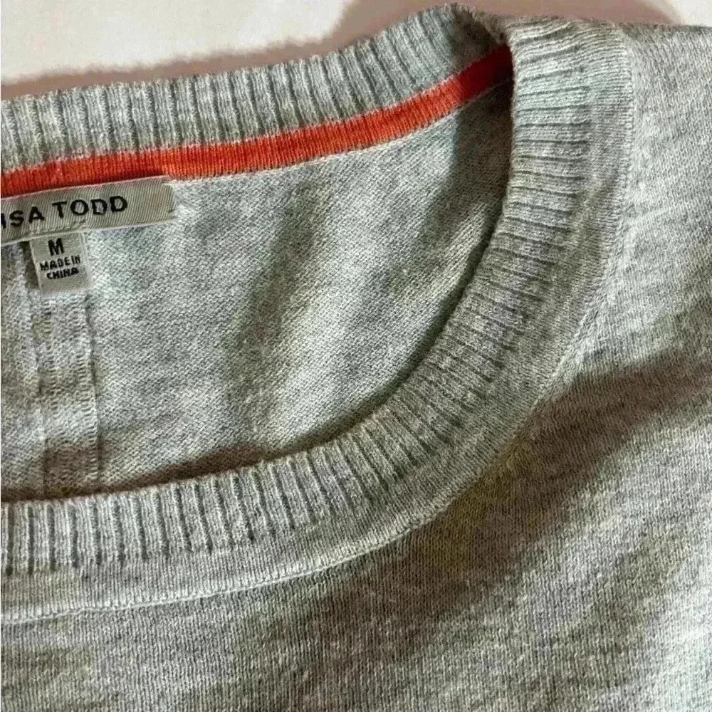 VALENTINES DAY! Lisa Todd Cashmere Blend Heart Sweater Size M - Picture 6 of 7